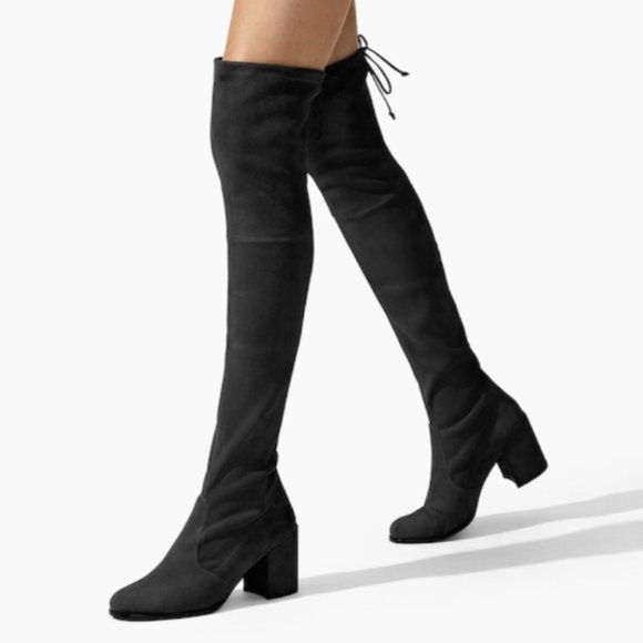Brand NEW Stuart Weitzman Thigh High Black Boots (Suede) - Picture 1 of 11
